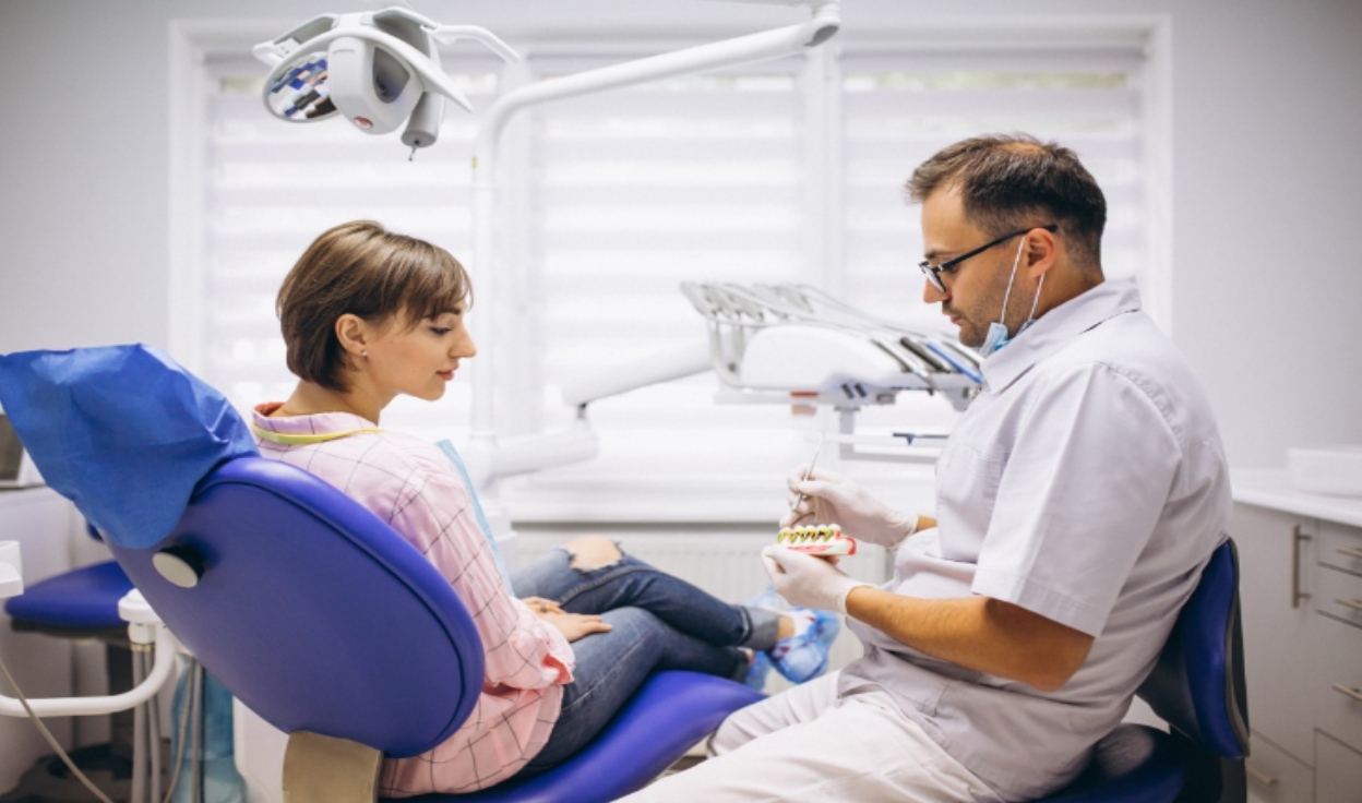 dentist going through a procedure